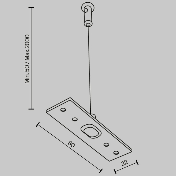 Dwa zawieszenia zestaw do szyn magnetycznych Exility TRA034SW-2W biały