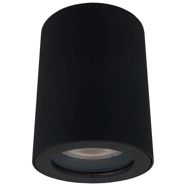 Natynkowa LAMPA sufitowa FARO LP-6510/1SM BK Light Prestige metalowa OPRAWA tuba downlight IP65 czarna