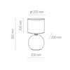 Nocna lampka Palla 5068 TK Lighting industrialna do sypialni czarna złota