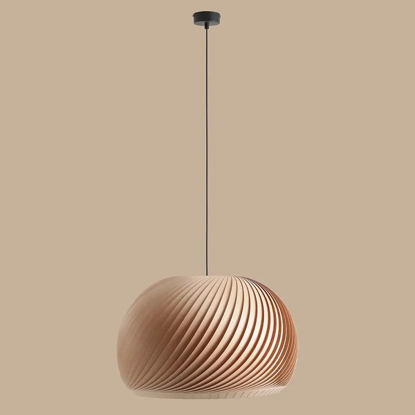 Skandynawska lampa wisząca Nature Light 1110G_XL Aldex nad stolik drewno