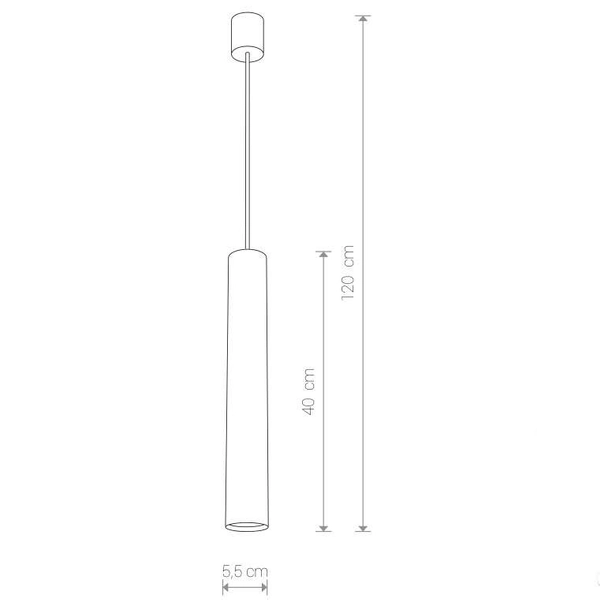 LAMPA wisząca EYE L 8800 Nowodvorski tuba OPRAWA metalowa ZWIS mosiądz