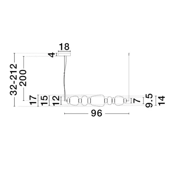 Wisząca lampa nad wyspę FELANZO LE45243 LED 28W 3000K biała złota niebieska