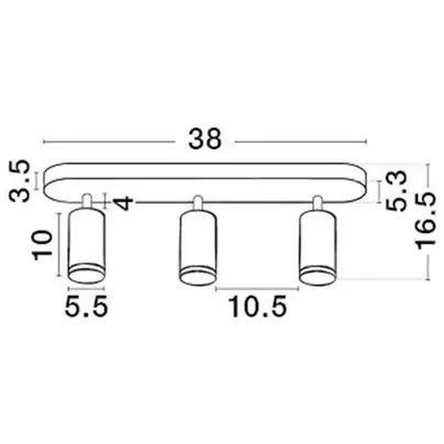 Tuba lampa sufitowa ZENFARO LE45680 do salonu biała
