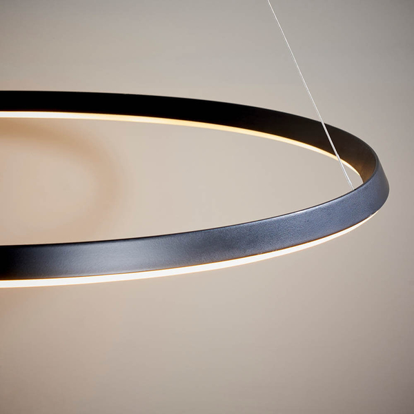 Wisząca lampa ring Staten 80628 LED 43,5W 3000K nad wyspę czarna