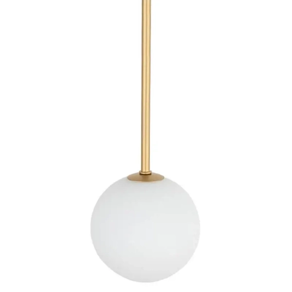 Lampa wisząca Kier 10306 szklana ball do salonu biała złota