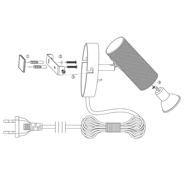 Ruchoma lampa ścienna Costilla biały reflektorek do sypialni