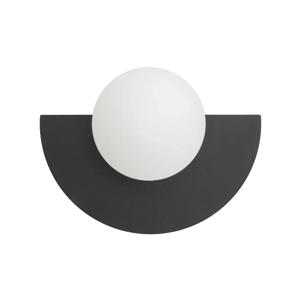 Kinkiet ścienny okrągły SATURN biały czarny metalowy 1xG9 do sypialni kulisty ball 12596