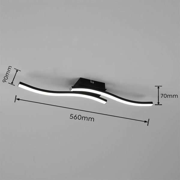 Salonowa lampa sufitowa NORVE DL432-62472 LED 5W 4000K czarny