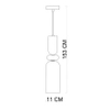Lampa wisząca do jadalni Manso PND-37462D-MC-GD Italux multikolor