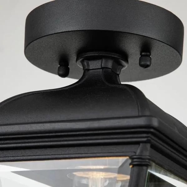 Ogrodowy plafon Bayview BAYVIEW-PORCH-BK metalowy IP44 czarny