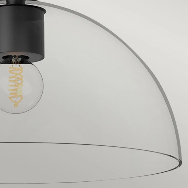 Lampa sufitowa na korytarz Jude ALM-JUDE-SF-MB-CL szklana czarna