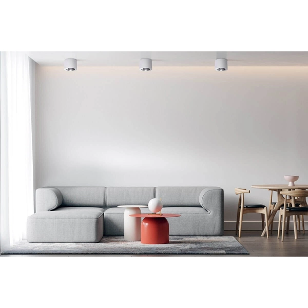 Spot lampa sufitowa CAMINO LP-1101/1SM WH Light Prestige plafoniera oprawa downlight tuba biała