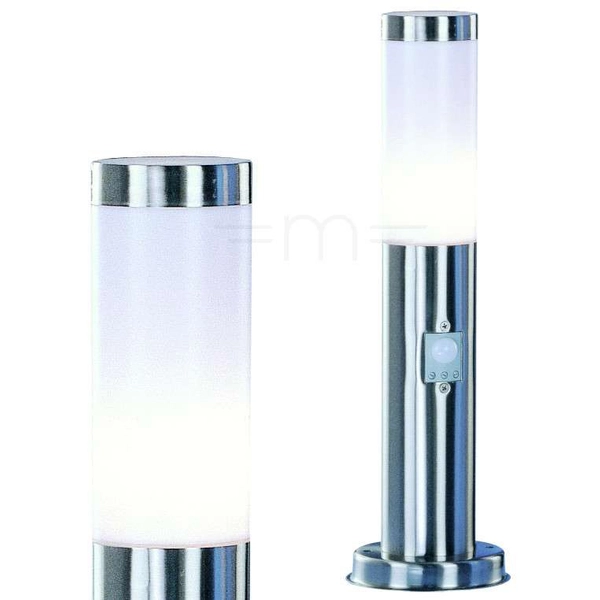 Stojąca lampa zewnętrzna BOSTON z czujnikiem ruchu IP44 stal