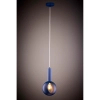 Zwisowa lampa granatowa VITRUM 1xE27 oczko do jadalni nad wyspę 41635