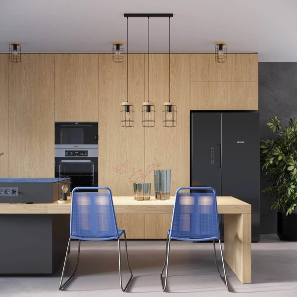 Potrójna lampa wisząca Gotto SL.1264 loft na listwie czarna