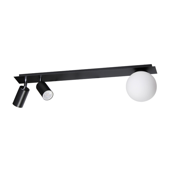 Nowoczesna lampa sufitowa Albio K-4135 Kaja czarna listwa ball do przedpokoju