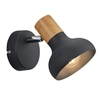 Regulowana lampa ścienna PYRION DL032-81521 czarny drewniany