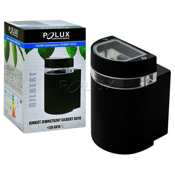 Ścienna lampa zewnętrzna GILBERT 307835 Polux półokrągła LED 3000K 10W IP44 czarna