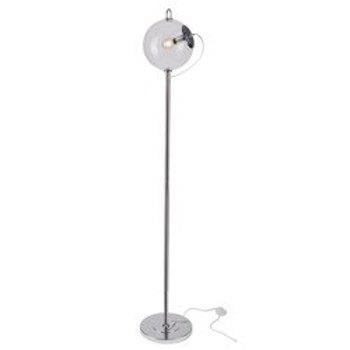 Stojąca lampa kula Stella ST-8039-1 Step do salonu srebrna