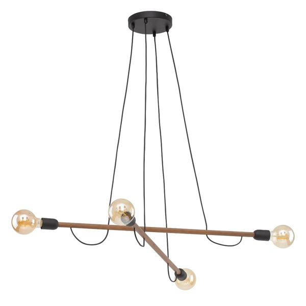 Salonowa lampa wisząca rustykalna Helix 4949 TK Lighting drewniana czarna