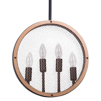 LAMPA wisząca ARETE 312907 Polux rustykalna OPRAWA okrągła ZWIS świecznikowy złoty czarny