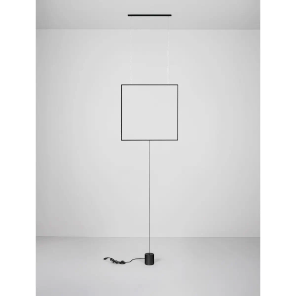 Prostokątna zwisająca lampa ROVILLA LE45488 LED 25W 3000K czarna