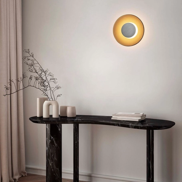 Naścienna lampa HUANUCO LE44841 LED 17W 3000K moneta szara brązowa