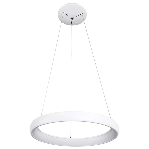 LAMPA wisząca ALESSIA 5280-840RP-WH-3 Italux okrągła OPRAWA metalowy zwis LED 40W 3000K pierścień ring biały