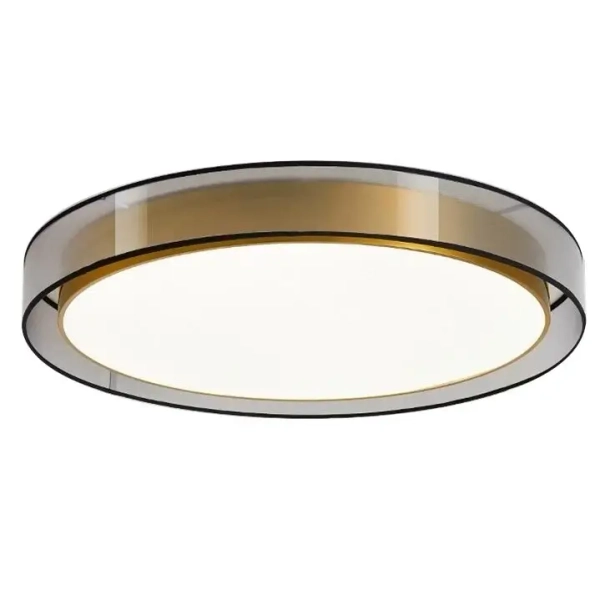 Okrągła lampa sufitowa Golden eye MDG60NW LED 60W 4000K srebrna mosiądz