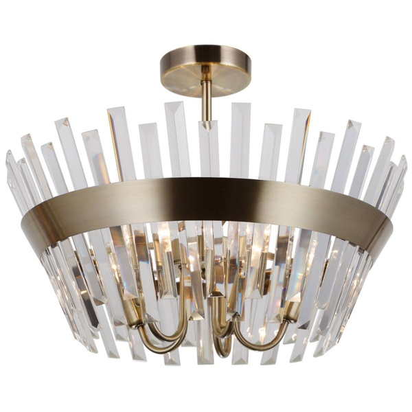 Lampa sufitowa Altoya PND-22450-5-ABR Italux crystals przezroczysta