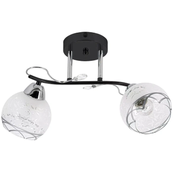Klasyczna lampa sufitowa 2982/2 BL 8C do holu czarna chrom