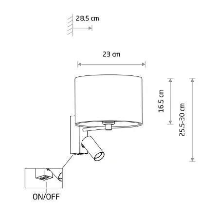 Naścienna lampa do sypialni LUSSO 11520 nocna biała