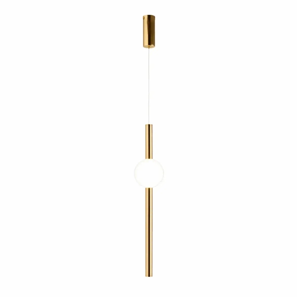 Lampa wisząca art deco O-LINE ST-1689S złoty połysk żelazna LED 5W 3000K sopel do jadalni