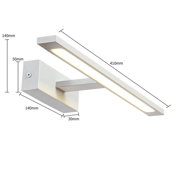 Ścienna lampa nad obraz Isla GS-LWB-12W WH CCT Light Prestige LED 12W regulacja barwy IP44 biały