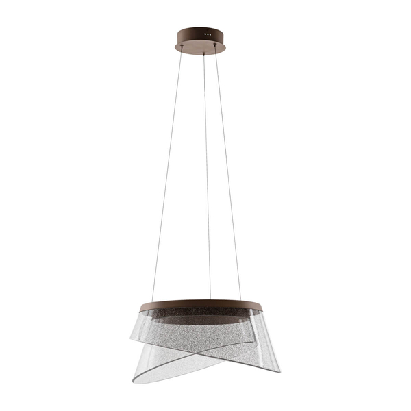 Wisząca lampa Foren PND-59178-47W-3K Italux LED 47W 3000K brązowy przezroczysty