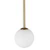 Lampa ścienna MIKA ST-F086 Step metal szklana kulka złota biała