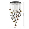 Kaskadowa lampa wisząca Aurelia AUR3364 Dar Lighting czarna chrom