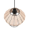 Zwisająca lampa Borka R31261936 RL Light koszyk druciak drewniana czarna