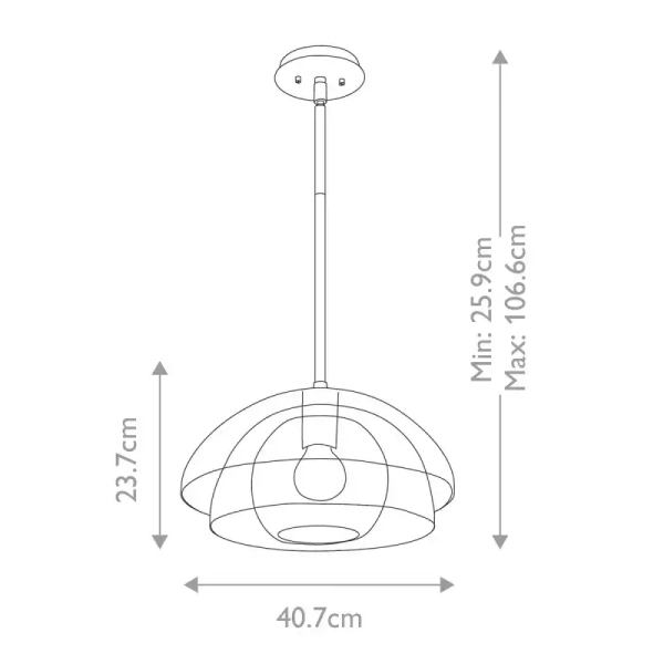 Lampa wisząca szklana LOTUS QN-LOTUS-P-HBR kopuła mosiądz przezroczysta