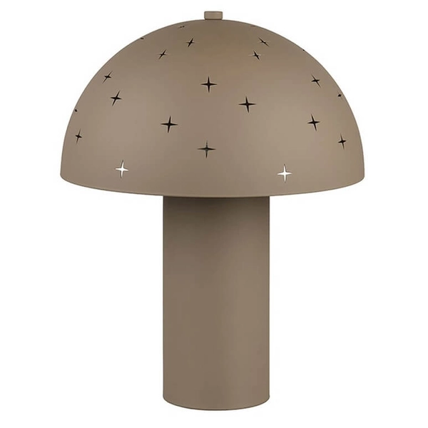 Metalowa lampka nocna Seta R51361041 gwiazdy grzybek szara