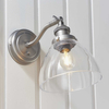 Klasyczna lampa ścienna Hansen 91739 Endon srebrna przezroczysta