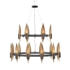 Żyrandol designerski WILLOW QN-WILLOW18-CBK z żywicy czarny złoty