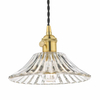 Kryształowa lampa wisząca Hadano HAD0140-04 Dar Lighting przezroczysta mosiądz