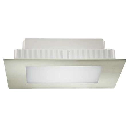Wpust LAMPA sufitowa HL685L 02127 Ideus podtynkowa OPRAWA metalowa LED 12W 6000K kwadratowa satyna