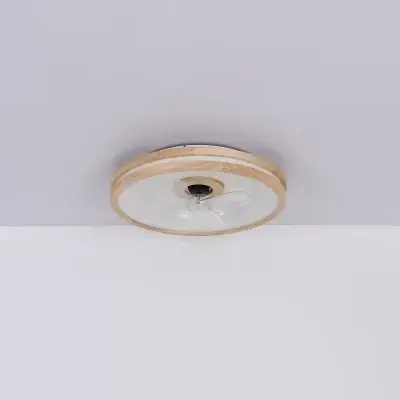Sufitowa lampa GATIAN 03650 LED 30W 2700-6500K wentylator drewniany biały