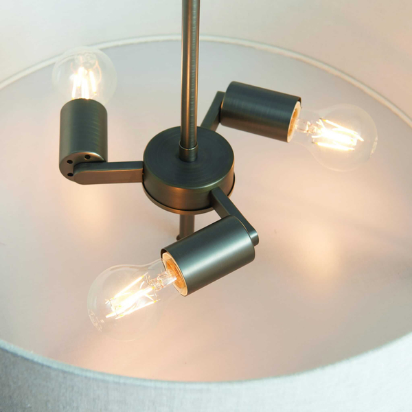 Regulowana lampa wisząca Hayfield 72635 Endon abażur beżowy brązowy