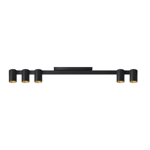 Sufitowa lampa Mirabel 326188 Polux na listwie czarna złota