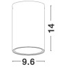 Lampa sufitowa downlight CASENDA LE65136 tuba do jadalni biała