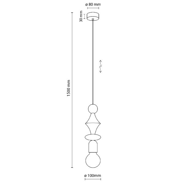 Pionowa zwisająca lampa Tower Brick 10869 żarówka metalowy brązowy