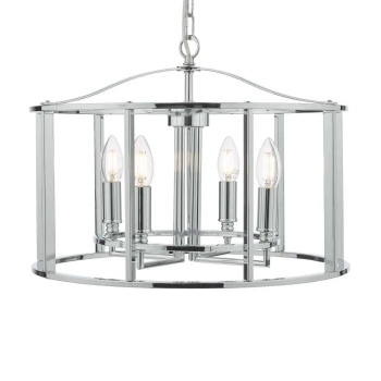 Łańcuchowa wisząca lampa Mya MYK0450 do kuchni świecznikowa chrom